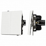 Выключатель проходной двухклавишный без рамки Arlight SWT 054556, фото 1