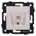 Розетка телефонная RJ-11 со штрокой, без рамки Kollinger  REA-009CM