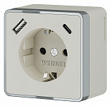 Розетка с заземлением и со шторками и USB Werkel Gallant (слоновая кость) W5071703, фото 2