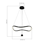 SL6209.403.40 Светильник подвесной ST-Luce Черный/Черный, Белый LED 1*40W 3000K ОРИОН, фото 2