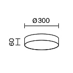 Потолочный светильник Technical C032CL-36W3K-RD-B