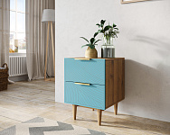 Тумбочка с двумя ящиками "Line" LN07/GR1/blue, фото 3
