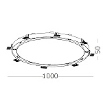 ST706.448.60 Св-к встр. Белый LED 12*5W 4000K 5 400Lm Ra>90 38° IP20 D1 000xH50 220-240V Встраиваемые светильники, фото 2