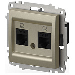 Розетка двойная Ethernet RJ-45 без рамки Elbi Eleсtriс Zena Vega 609-011400-248, фото 2