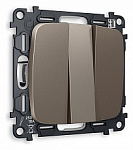 Выключатель трехклавишный без рамки Ambrella Volt OMEGA MO635010