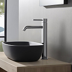 AQ1304CR ЕВРОПА смеситель для раковины высокий 215, без донного клапана, фото 4