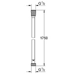 28388KF1 Silverflex Душевой шланг пластик, 1750 мм, макс. давление до 5 бар, фантомный чёрный, фото 3