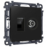 ТВ-розетка и розетка Ethernet RJ-45 без рамки Ambrella Volt ALFA MA812510