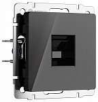 Розетка Ethernet RJ-45 без рамки Werkel черный акрил W1181048, фото 2