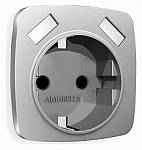 Накладка для розетки с заземлением и со шторками и 2хUSB type A Ambrella Volt OMEGA OP5090