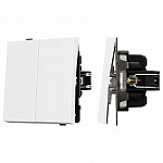 Выключатель проходной двухклавишный без рамки Arlight SWT 054066