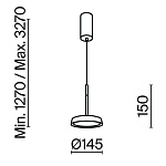 Подвесной светильник Maytoni MOD041PL-L15TR3K, фото 3