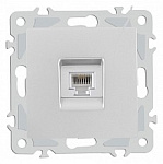 Розетка телефонная RJ-11 без рамки Arte Milano am-206 206.51-1.silver