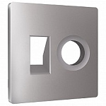 Накладка для ТВ-розетки и RJ-11 или RJ-45 Ambrella Volt ALFA AP5125, фото 1