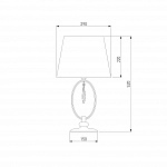 Настольная лампа декоративная Eurosvet Madera 01055/1 хром/прозрачный хрусталь Strotskis, фото 4