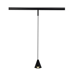 ST689.436.05 Магнитный трековый светильник Черный LED 1*5W 3000K Lm350 Ra>80 60° IP20 D80xH98 24V СУПЕР5