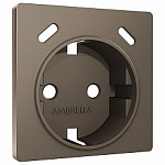 Накладка для розетки с заземлением и со шторками и 2хUSB type С Ambrella Volt ALFA AP6405, фото 1