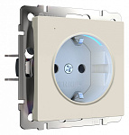 Розетка с заземлением с подсветкой, без рамки Werkel айвори матовый W1171462, фото 2