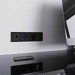Розетка Ethernet RJ-45 без рамки Werkel черный акрил W1181048, фото 3
