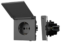 Розетка влагозащищенная с заземлением с крышкой, без рамки Arlight SCT-TENDO 054601