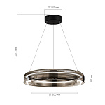 SL6019.333.01 Светильник подвесной ST-Luce Черный/Дымчатый, Белый LED 1*36W 3000K ФОРЕЙ, фото 4