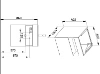 32864970100 STAGELINE Тумба под умывальник 800x550x490mm,1 ящик,oтверстие под смеситель слева,с освещением,pозеткa и USB,пластиковый сифон,цв.vulkanit, фото 3