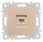 Розетка Ethernet RJ-45 без рамки Arte Milano am-206 206.45-1.shampan, фото 2