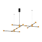 SL1596.423.22 Светильник подвесной ST-Luce Золотистый, Черный/Белый LED 22*3W 3000K АНИКА, фото 1