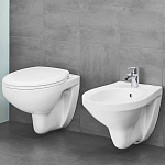 39351000 Bau Ceramic Подвесной безободковый унитаз с сиденьем (с микролифтом), альпин-белый, фото 3