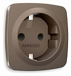 Накладка для розетки с заземлением и со шторками Ambrella Volt OMEGA OP6370