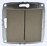 Выключатель двухклавишный без рамки Mono Electric Despina / Larissa 500-002325-102
