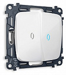 Выключатель двухклавишный с подсветкой без рамки Ambrella Volt OMEGA MO104020