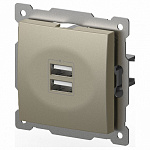Розетка 2хUSB type A без рамки Elbi Eleсtriс Zena Vega 609-011400-143, фото 2