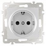Розетка с заземлением и со шторкой, без рамки Arte Milano am-206 206.40-1.silver, фото 2