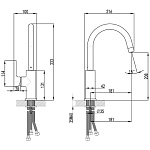 LM3073C and#34;COMFORTand#34; Смеситель Смесители для кухни, с подключением к фильтру питьевой воды, хром, фото 3