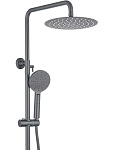 AQ2046BGM ВЕГА душевая система 3jet 250мм Reno, оружейная сталь, фото 4