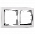 Рамка на 2 поста Werkel Snabb (белый/хром) W0021901, фото 1