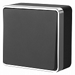 Выключатель проходной одноклавишный без рамки Werkel Gallant (черный/хром) W5012035, фото 2