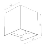 SL560.401.02 Светильник уличный настенный ST-Luce Черный/Черный LED 2*3W 4000K БРИК, фото 4