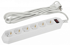 Удлинитель с выключателем Эра  USF-6es-3m-W-BOX