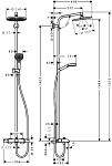 27320000 HG Crometta S 240 1jet Showerpipe душевая система, фото 3