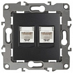 Розетка двойная Ethernet RJ-45 без рамки Эра Эра 12 12-3108-05