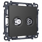 ТВ-розетка и SAT-розетка оконечная без рамки Ambrella Volt ALFA MA913310