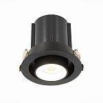 ST702.448.12 Св-к встр. Черный LED 1*12W 4000K 900Lm Ra80 24° IP20 D90xH92 180-240V Встраиваемые светильники, фото 2