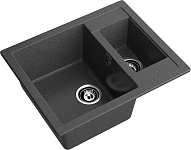 GRANFEST Мойка композит QUADRO GF-Q--610K 1.5-чаши. 610*500мм графит арт.GF-, фото 2