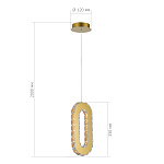 SL6506.203.01 Светильник подвесной ST-Luce Золотистый/Золотистый, Прозрачный LED 1*9W 3000K ЛУНГО, фото 4