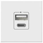 Розетка 2хUSB type A и C без рамки Elbi Eleсtriс Moda Vox 611-040232-335, фото 3