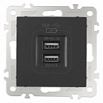 Розетка USB, без рамки Arte Milano am-206 206.46-1.black, фото 2